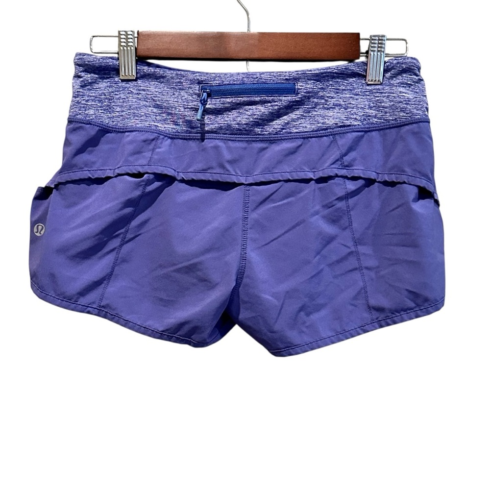(Sold) Lululemon Run Speed Shorts Royalty Purple 2.5” Inseam Size 4 - Picture 4 of 10